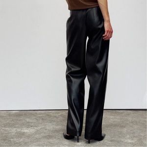 Zara black leather pants